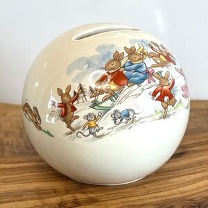 Royal Doulton Bunnykins Coin Bank Money Ball Piggy Bank